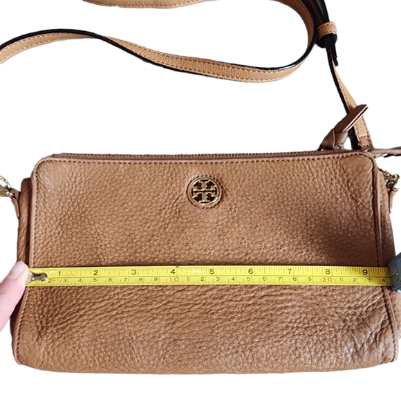 Tory Burch Crossbody Bag Tan Pebbled Leather - Picture 9 of 13